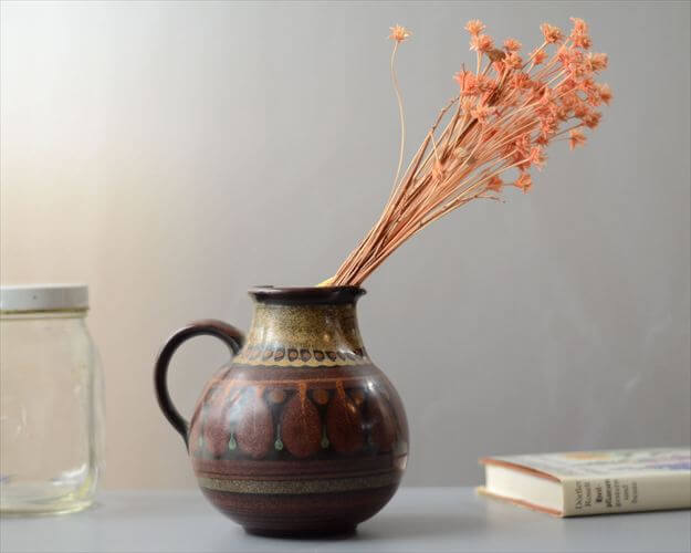 訳あり ドイツ製 KMK MANUELL 陶器 花瓶 花器 一輪挿し フラワーベース ミッドセンチュリー期 アンティーク