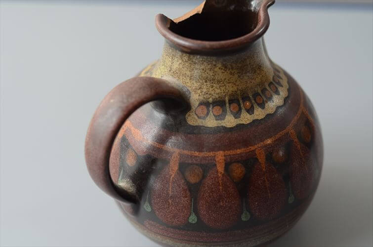 訳あり ドイツ製 KMK MANUELL 陶器 花瓶 花器 一輪挿し フラワーベース ミッドセンチュリー期 アンティーク