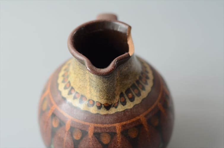 訳あり ドイツ製 KMK MANUELL 陶器 花瓶 花器 一輪挿し フラワーベース ミッドセンチュリー期 アンティーク