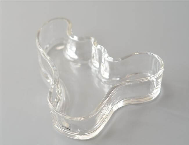 iittala Aalto Bowl イッタラ アールトボウル ALVAR AALTO ガラス トレー クリア 北欧 アンティーク ヴィンテージ_260515