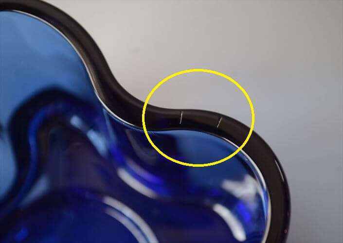 フィンランド製 iittala イッタラ Alvar Aalto キャンドルホルダー コバルト アルヴァ・アアルト 北欧 ガラス 燭台 トレー_260515