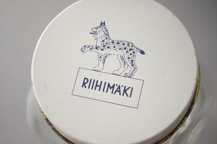 フィンランド製 Riihimaki Glass ガラスジャー 1L 保存瓶 リーヒマキ クリア 北欧 アンティーク ヴィンテージ_260515
