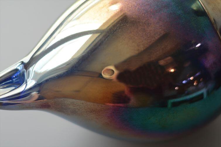 フィンランド製 Espoon Taidelasi Oy Glass Bird 大きなガラスの鳥 Keijo Kortesalo オブジェ 北欧 ヴィンテージ