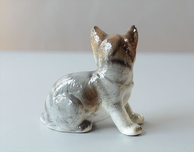 ドイツ製 Keramik Schirmer 陶器のネコ オブジェ フィギュア 猫 置物 インテリア ヴィンテージ アンティーク_260526