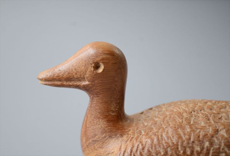 ドイツから 木製 小さな鳥のオブジェ 鴨　ハンドメイド インテリア かるがも ディスプレイ 置物 フィギュア アンティーク ヴィンテージ_260527