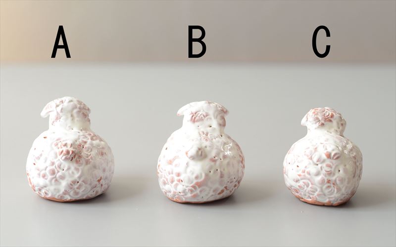 ドイツから 丸みがかわいい陶器の羊 オブジェ 置物 フィギュア インテリア ヴィンテージ アンティーク_260527