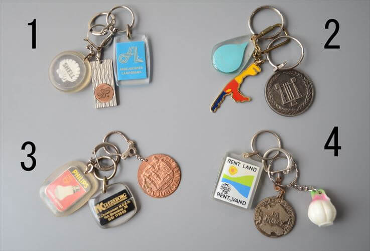 ヨーロッパや北欧から ヴィンテージキーホルダー 3個セット Vintage keychain アンティーク_260528