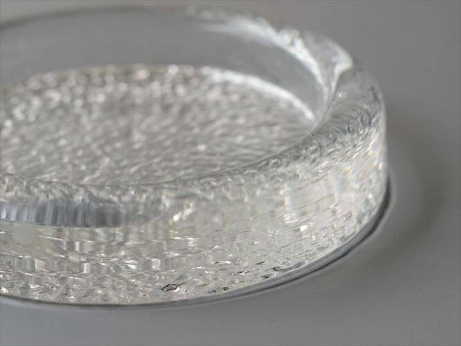 フィンランド製 Iittala Visa アッシュトレー 14cm イッタラ ヴィサ Timo Sarpaneva ガラス皿 トレイ 北欧 ヴィンテージ