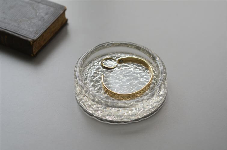 フィンランド製 Iittala Visa アッシュトレー 10cm イッタラ ヴィサ Timo Sarpaneva ガラス皿 トレイ 北欧 ヴィンテージ