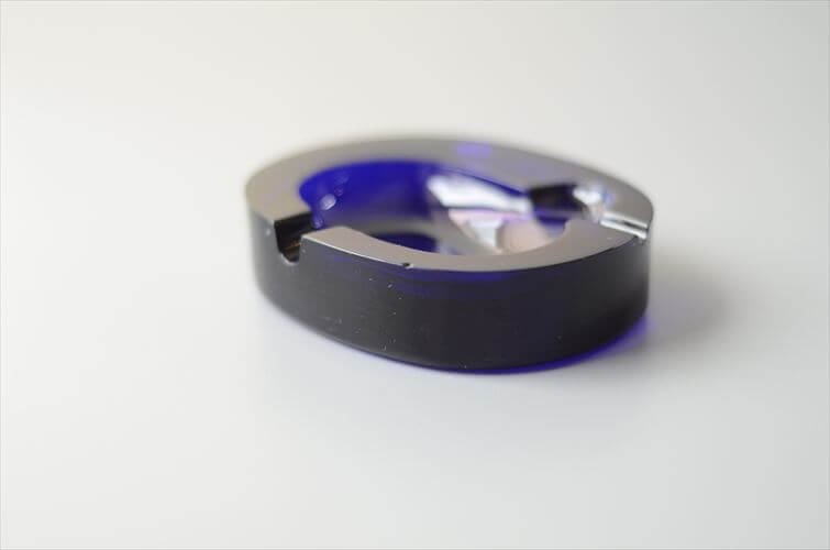 訳あり フィンランド製 Nuutajarvi Tuhkatipu 小鳥のガラストレー コバルトブルー Kaj Franck ヌータヤルヴィ 北欧 ヴィンテージ