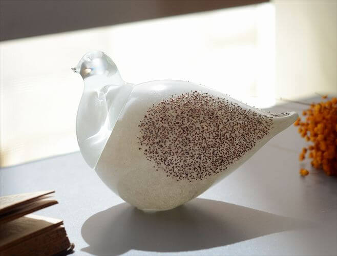 フィンランド製 ART LASI Handmade Glass Bird ハンドメイドの大きなガラスの鳥 オブジェ 北欧 ヴィンテージ
