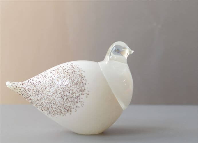 フィンランド製 ART LASI Handmade Glass Bird ハンドメイドの大きなガラスの鳥 オブジェ 北欧 ヴィンテージ
