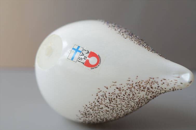 フィンランド製 ART LASI Handmade Glass Bird ハンドメイドの大きなガラスの鳥 オブジェ 北欧 ヴィンテージ