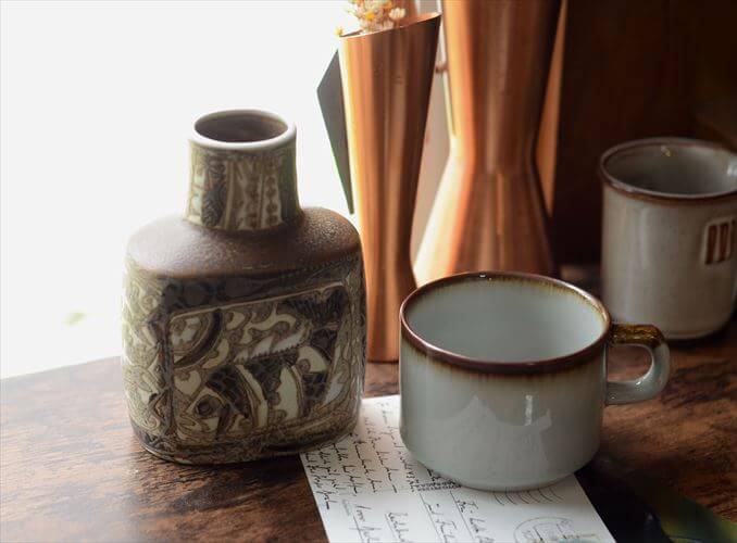 Royal Copenhagen Fajance Baca 花瓶 Nils Thorsson 魚柄 ロイヤルコペンハーゲン ロイコペ 北欧 ヴィンテージ 花器_260715
