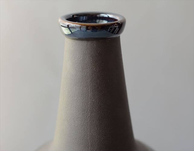 デンマーク製 SOHOLM 26cm高 大きな花瓶 Einar Johansen ネイビー 北欧 花器 スーホルム 一輪挿し フラワーベース ヴィンテージ_250715