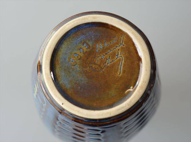 デンマーク製 SOHOLM 26cm高 大きな花瓶 Einar Johansen ネイビー 北欧 花器 スーホルム 一輪挿し フラワーベース ヴィンテージ_250715