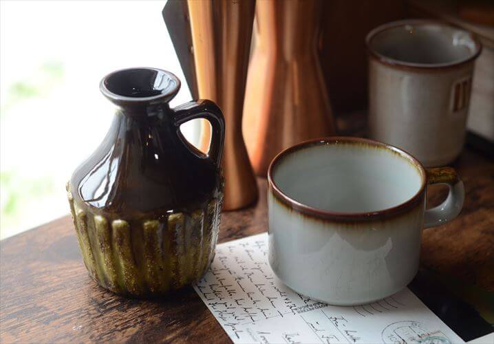 東ドイツ製 ヴィンテージ Strehla 陶器の花瓶 Fat lava 花器 一輪挿し ミッドセンチュリー期 フラワーベース アンティーク_260715