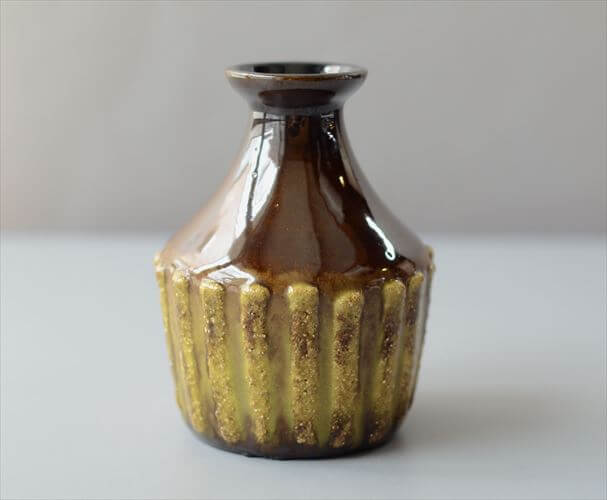 東ドイツ製 ヴィンテージ Strehla 陶器の花瓶 Fat lava 花器 一輪挿し ミッドセンチュリー期 フラワーベース アンティーク_260715