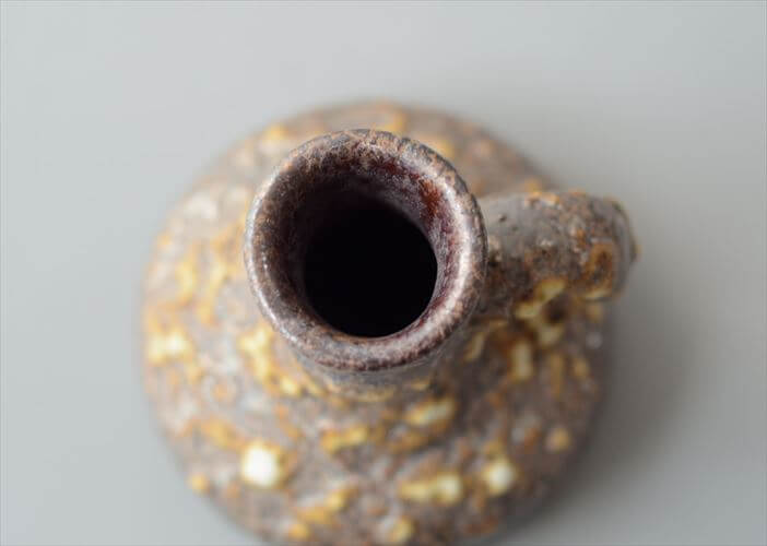 ドイツ製 ヴィンテージ 陶器の花瓶 Fat lava Art pottery 花器 一輪挿し ミッドセンチュリー期 フラワーベース アンティーク_260715