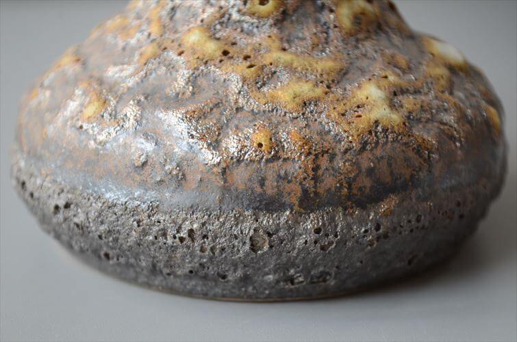 ドイツ製 ヴィンテージ 陶器の花瓶 Fat lava Art pottery 花器 一輪挿し ミッドセンチュリー期 フラワーベース アンティーク_260715