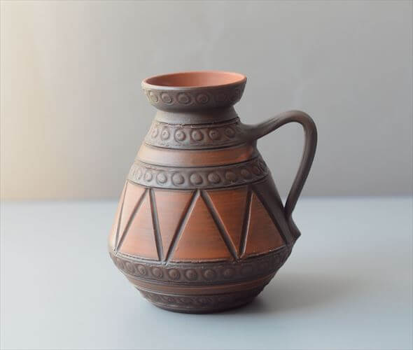西ドイツ製 ヴィンテージ 陶器の花瓶 Art pottery 花器 一輪挿し ミッドセンチュリー期 フラワーベース ヴィンテージ_260730