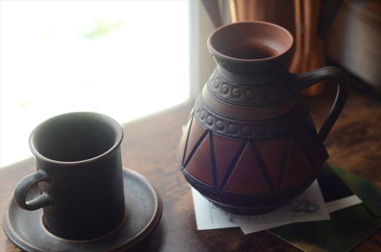西ドイツ製 ヴィンテージ 陶器の花瓶 Art pottery 花器 一輪挿し ミッドセンチュリー期 フラワーベース ヴィンテージ_260730