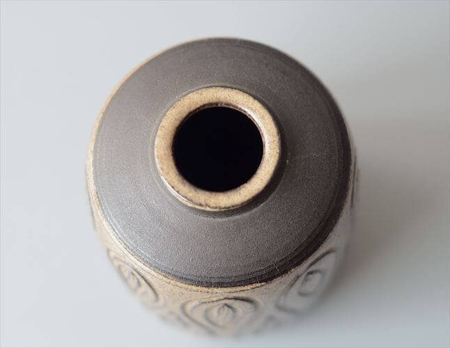 ドイツから ヴィンテージ 陶器の花瓶 Art pottery 花器 一輪挿し ミッドセンチュリー期 フラワーベース_260805