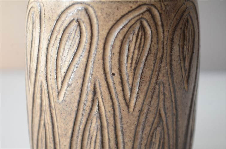 ドイツから ヴィンテージ 陶器の花瓶 Art pottery 花器 一輪挿し ミッドセンチュリー期 フラワーベース_260805