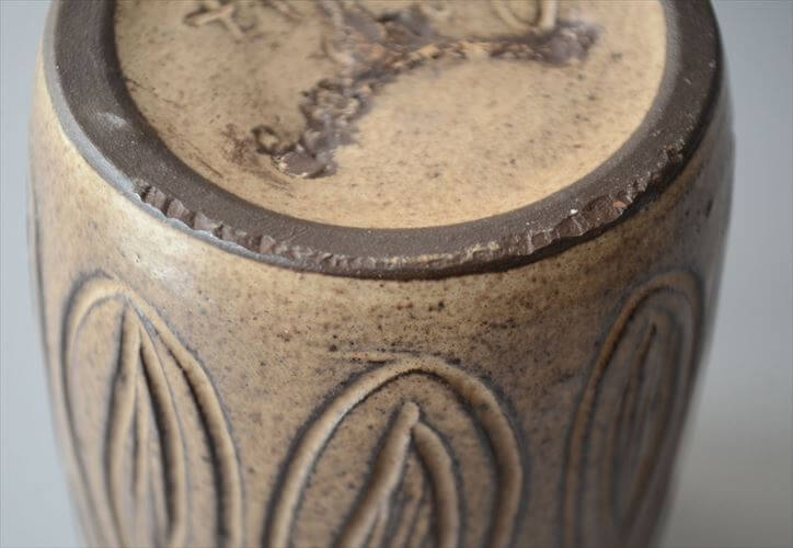 ドイツから ヴィンテージ 陶器の花瓶 Art pottery 花器 一輪挿し ミッドセンチュリー期 フラワーベース_260805