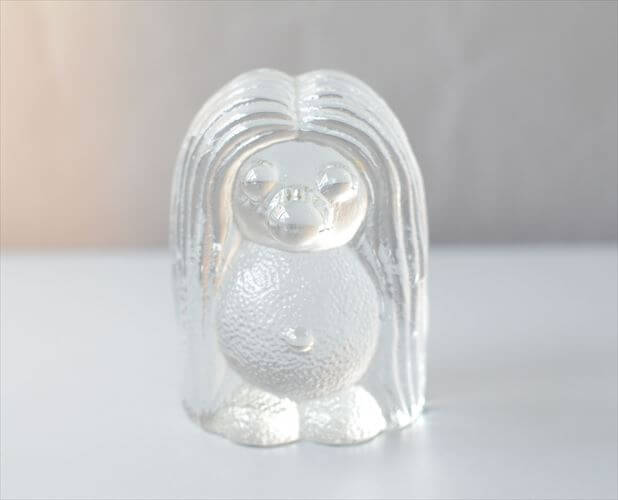 スウェーデン製 Bergdala Glasbruk かわいいガラスのトロール オブジェ ベルグダラ 北欧 アンティーク ヴィンテージ_260917