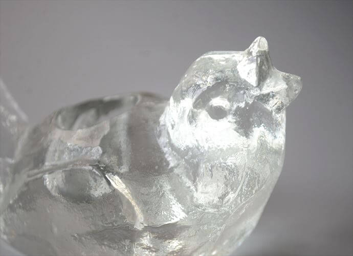 ドイツから ガラスの小鳥 オブジェ キャンドルホルダー ペーパーウェイト フィギュア 置物 インテリア ヴィンテージ_260917