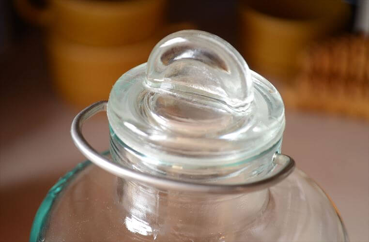 フィンランド製 Riihimaen Lasi ガラスジャー 1L 保存瓶 リーヒマエンラシ Ole Palsby クリア 北欧 アンティーク ヴィンテージ_261001