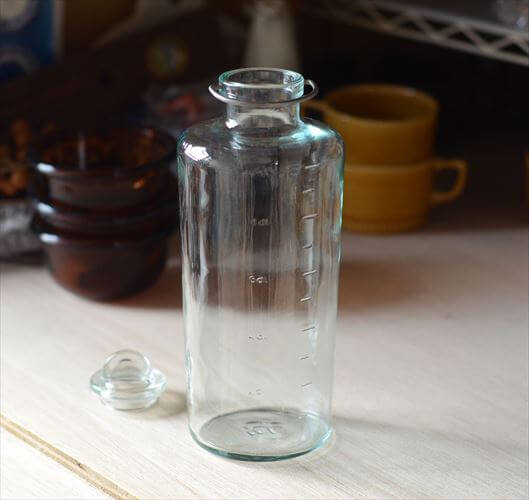 フィンランド製 Riihimaen Lasi ガラスジャー 1L 保存瓶 リーヒマエンラシ Ole Palsby クリア 北欧 アンティーク ヴィンテージ_261001