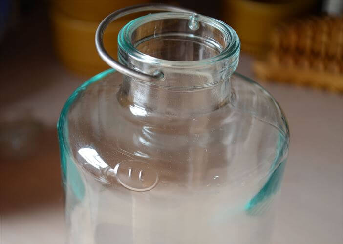 フィンランド製 Riihimaen Lasi ガラスジャー 1L 保存瓶 リーヒマエンラシ Ole Palsby クリア 北欧 アンティーク ヴィンテージ_261001