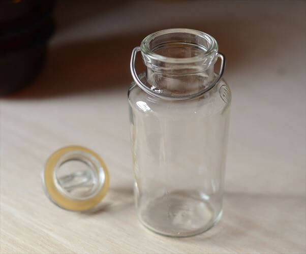 フィンランド製 Riihimaen Lasi ガラスジャー 1/4L 保存瓶 リーヒマエンラシ Ole Palsby クリア 北欧 アンティーク ヴィンテージ_261001