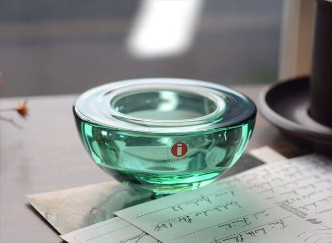 iittala イッタラ Ballo ガラス キャンドルホルダー グリーン バロ トレー 小物入れ Annaleena Hakatie 北欧 フィンランド ヴィンテージ_261009
