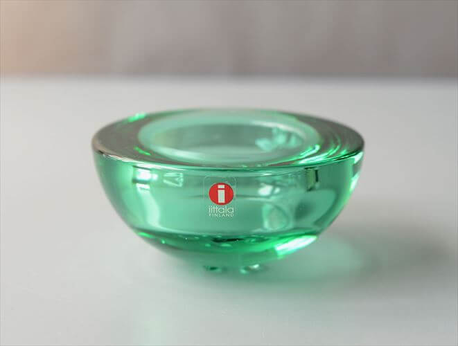 iittala イッタラ Ballo ガラス キャンドルホルダー グリーン バロ トレー 小物入れ Annaleena Hakatie 北欧 フィンランド ヴィンテージ_261009