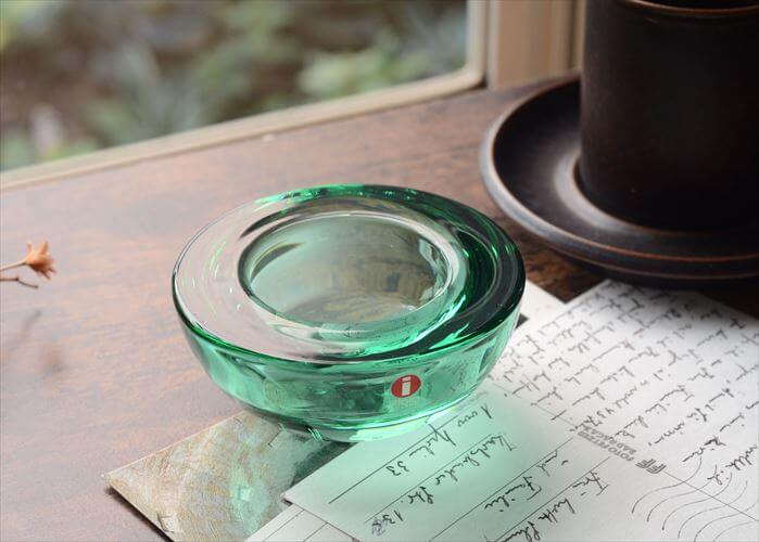 iittala イッタラ Ballo ガラス キャンドルホルダー グリーン バロ トレー 小物入れ Annaleena Hakatie 北欧 フィンランド ヴィンテージ_261009