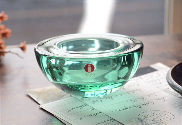 iittala イッタラ Ballo ガラス キャンドルホルダー グリーン バロ トレー 小物入れ Annaleena Hakatie 北欧 フィンランド ヴィンテージ_261009