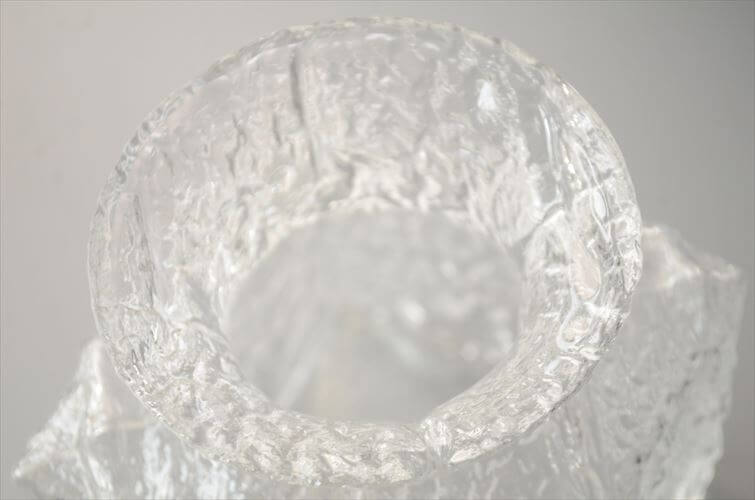 フィンランド製 iittala Crocus ガラス花瓶 vase フラワーベース イッタラ クロッカス Timo Sarpaneva 北欧 ヴィンテージ_261014