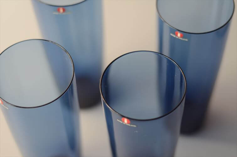 フィンランド製 iittala i-lineシリーズ ガラス タンブラー vase フラワーベース イッタラ 2204 Timo Sarpaneva 北欧 ヴィンテージ_261014