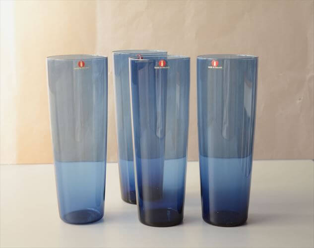 フィンランド製 iittala i-lineシリーズ ガラス タンブラー vase フラワーベース イッタラ 2204 Timo Sarpaneva 北欧 ヴィンテージ_261014