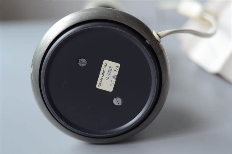 ドイツ製 Kaiser Leuchten ピューターｘウッド デスクランプ シェード付き ヴィンテージ 照明 テーブルライト アンティーク