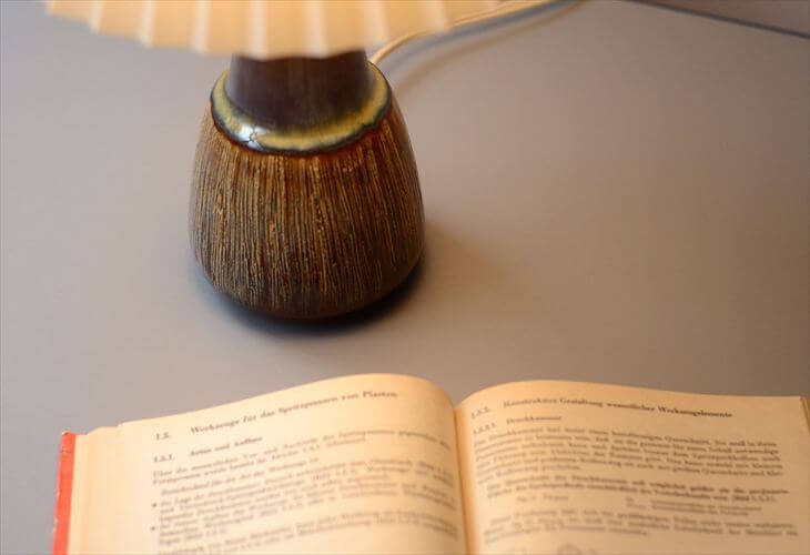 デンマーク製 SOHOLM デスクランプ シェード付き Svend Jensen スーホルム ストーンウェア 北欧 照明 テーブル ライト アンティーク