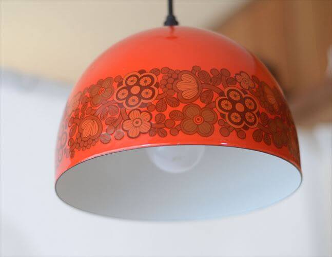 フィンランド製 FINEL ARABIA ホーローペンダントライト Primavera Red フィネル アラビア 北欧 天井照明 ヴィンテージ