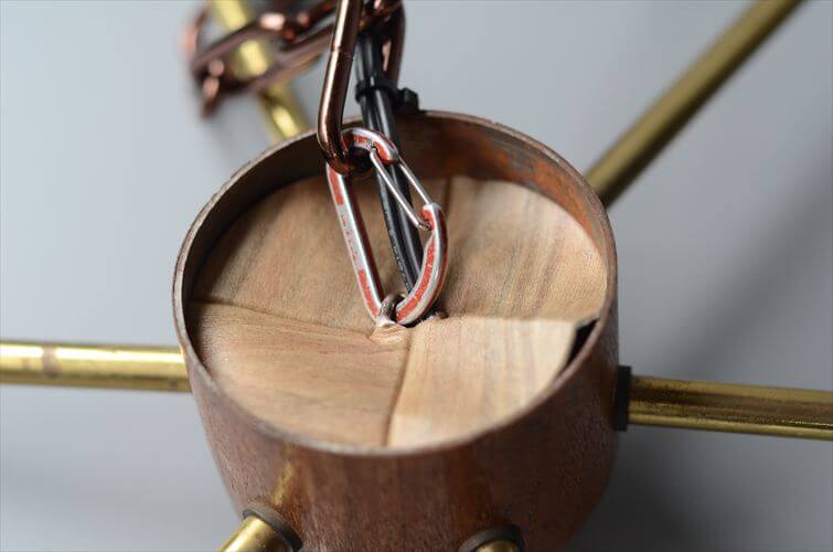 ドイツ製 1960年代頃の6灯カスケードランプ シャンデリア ミッドセンチュリー ヴィンテージ 天井照明 ガラスシェード アンティーク