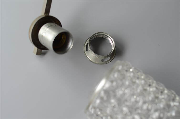 ドイツ製 1960年代頃の6灯ガラスシャンデリア ミッドセンチュリー ヴィンテージ 天井照明 ライト ランプ アンティーク