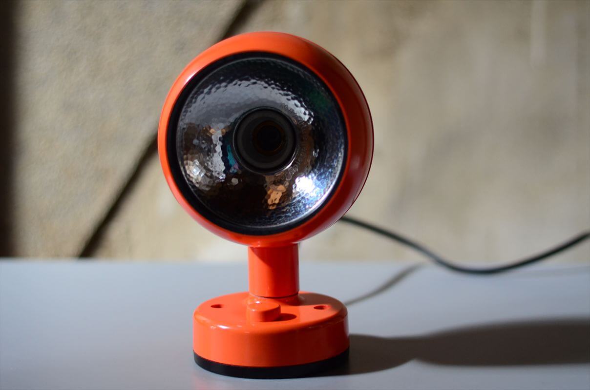 訳あり ドイツから ヴィンテージ かわいいオレンジ色のボールヘッド デスクランプ ミッドセンチュリー 照明 テーブルライト アンティーク