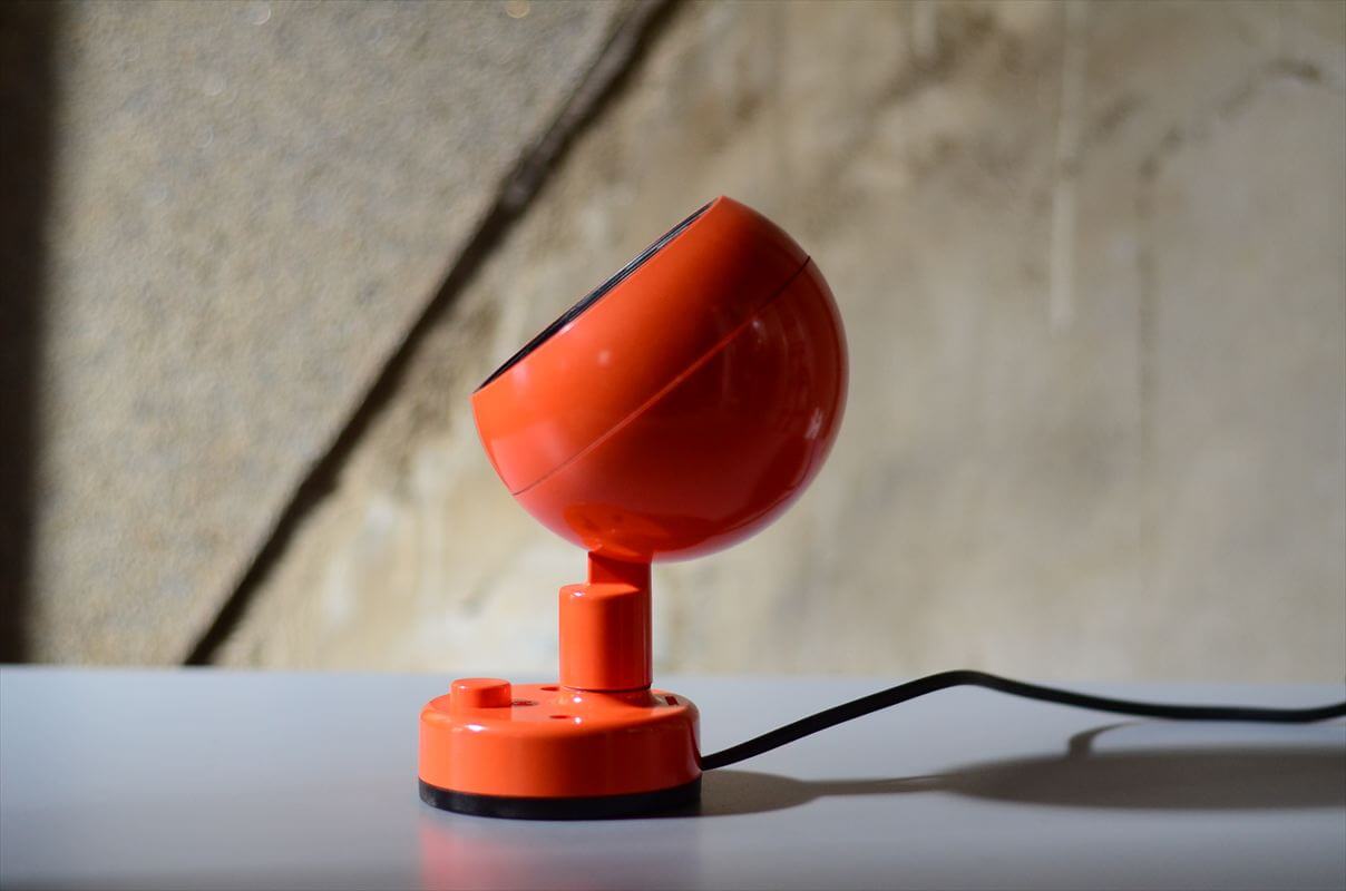 訳あり ドイツから ヴィンテージ かわいいオレンジ色のボールヘッド デスクランプ ミッドセンチュリー 照明 テーブルライト アンティーク