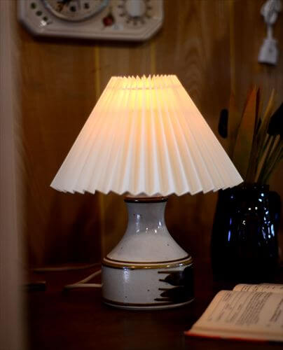 デンマーク製 Hanne stentoj デスクランプ シェード付き 北欧 照明 テーブル ライト ストーンウェア アンティーク ヴィンテージ